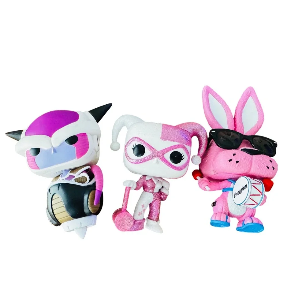 Funko Pop Lot Harley Quinn Pink Glitter Energizer Bunny Frieza Dragon Ball Z Toy
